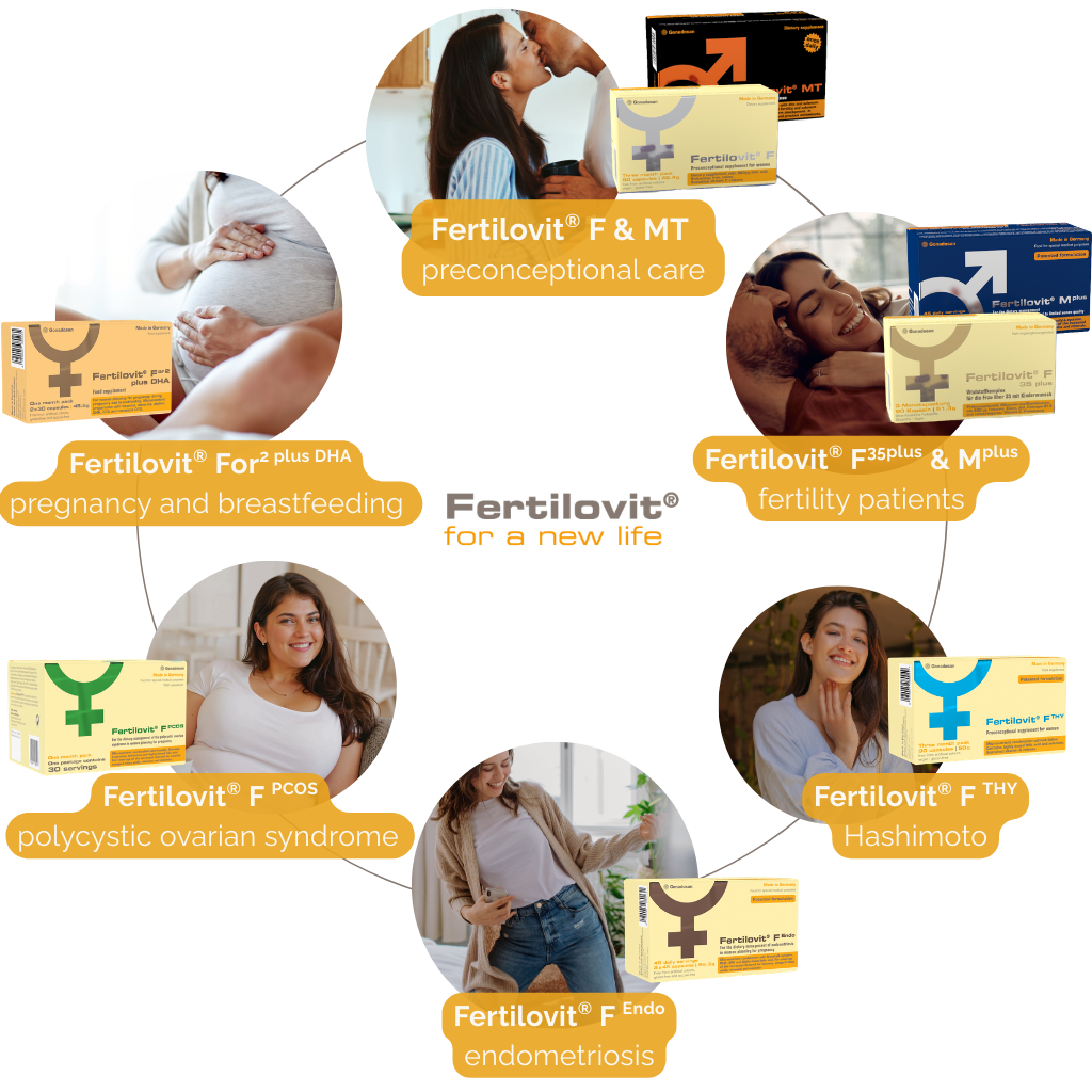 Fertilovit suppléments de fertilité pour les femmes - préconception, grossesse, SOPK, endométriose, Hashimoto et soutien à la fertilité masculine